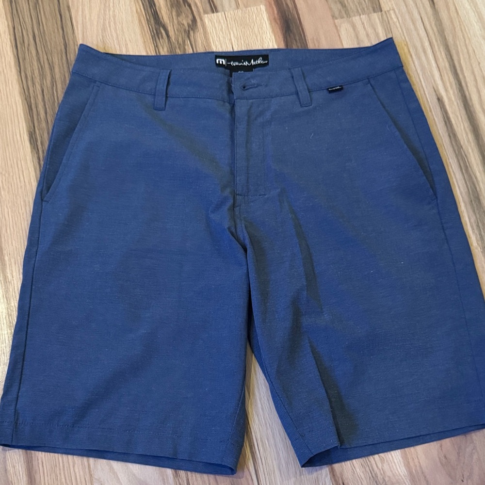 Travis Mathew Navy Flat Front Shorts